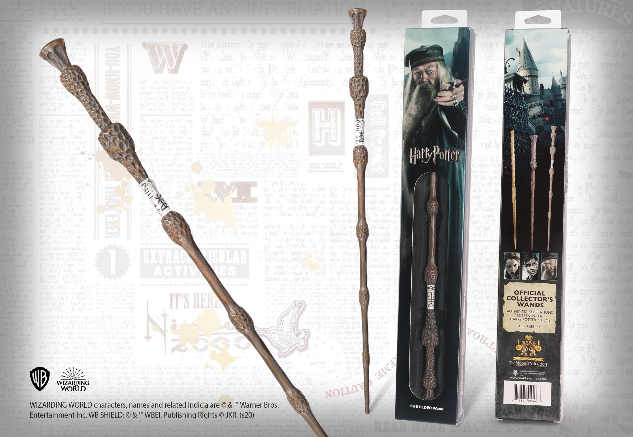 Магическа пръчка The Noble Collection Movies: Harry Potter - Dumbledore, 38 cm