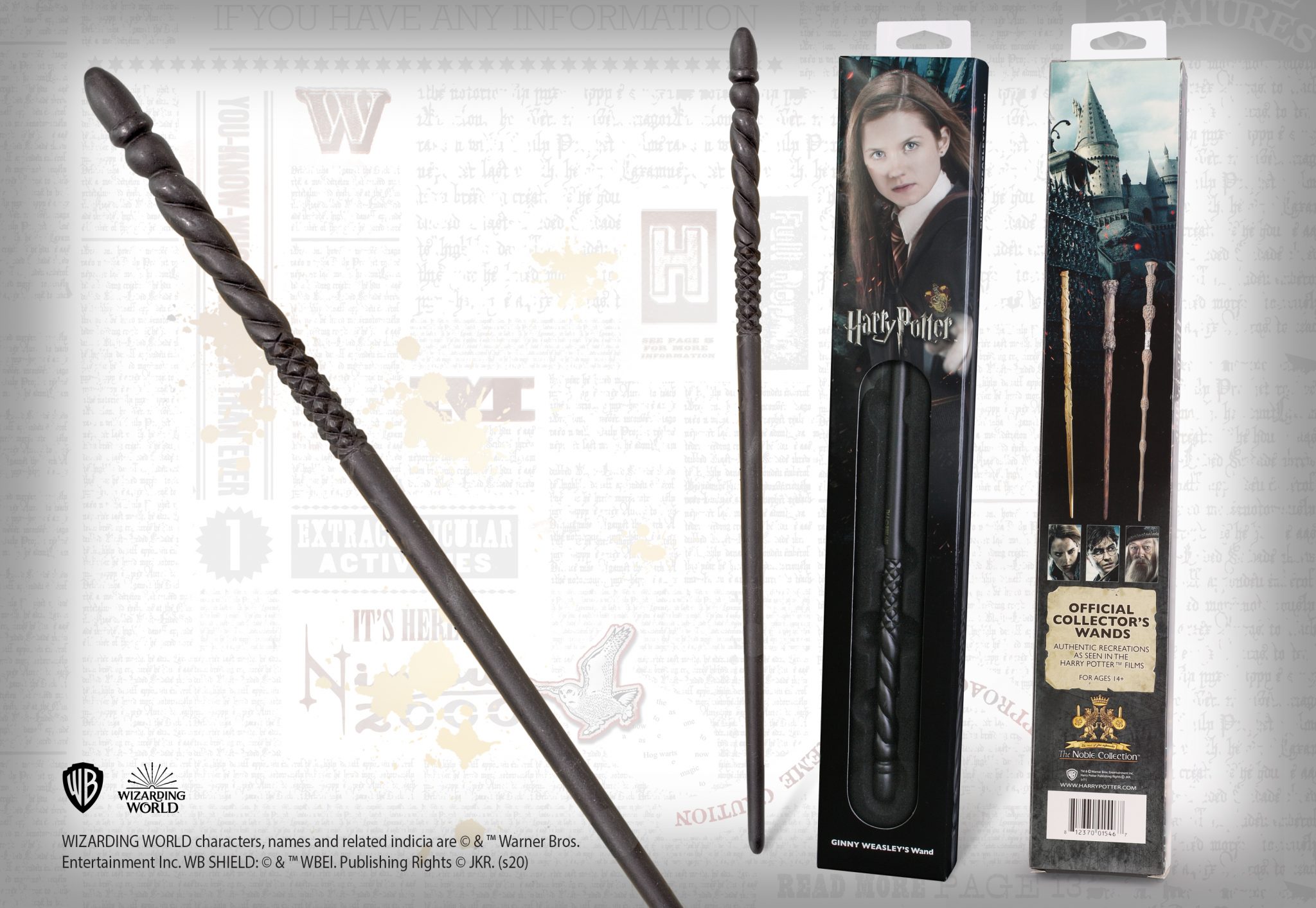Магическа пръчка The Noble Collection Movies: Harry Potter - Ginny Weasley, 38 cm