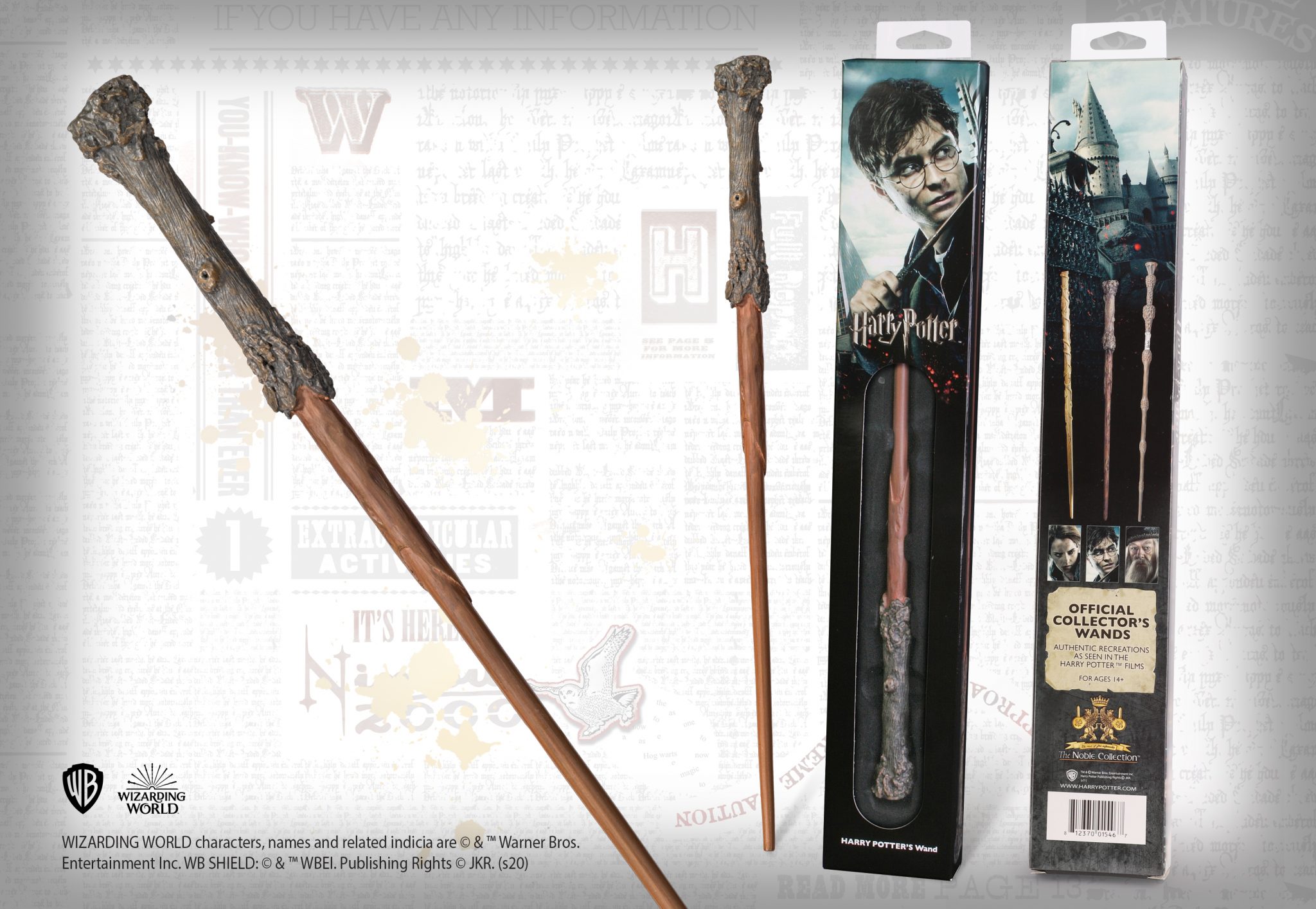 Магическа пръчка The Noble Collection Movies: Harry Potter - Harry Potter, 38 cm