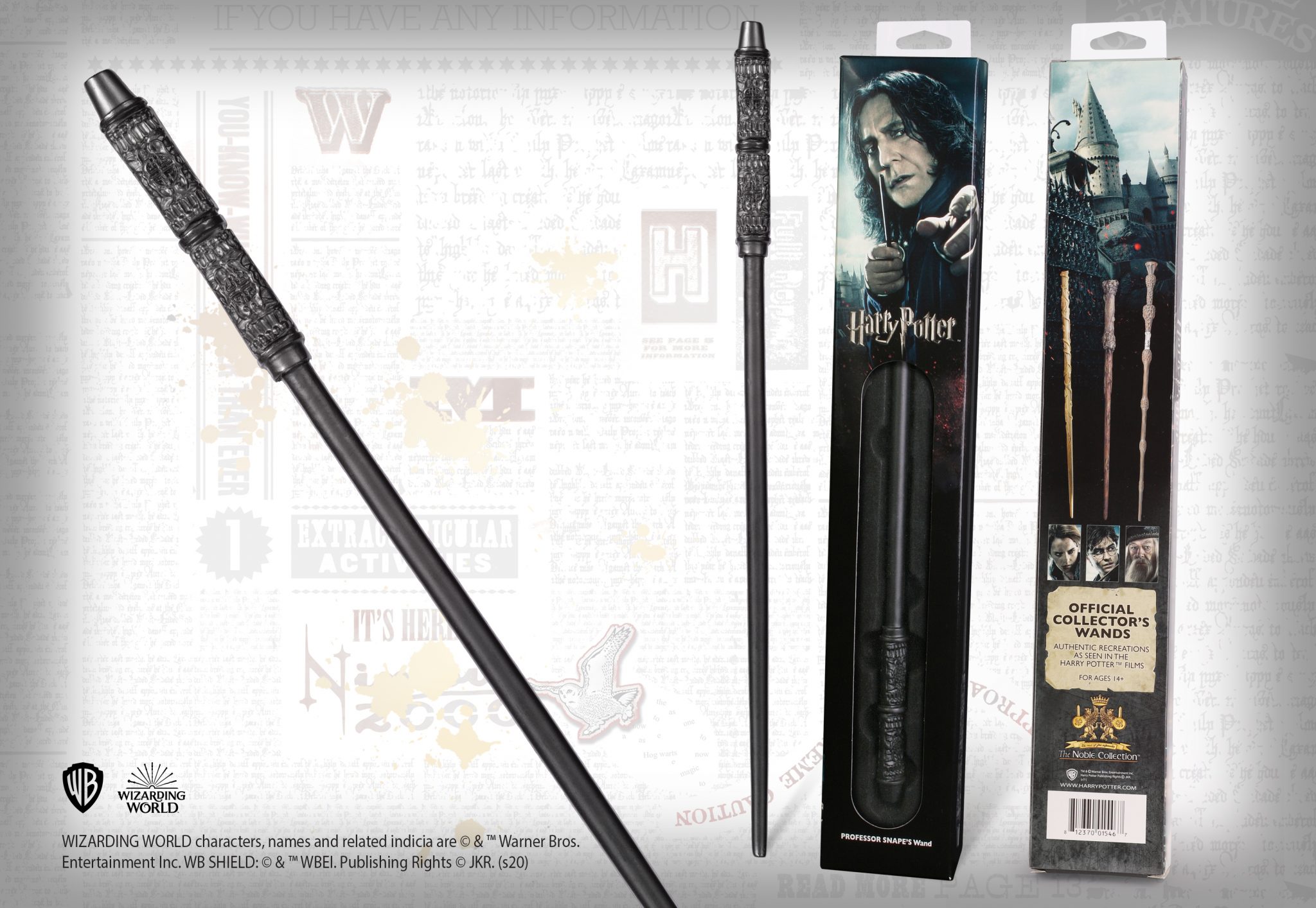 Магическа пръчка The Noble Collection Movies: Harry Potter - Professor Snape, 38 cm