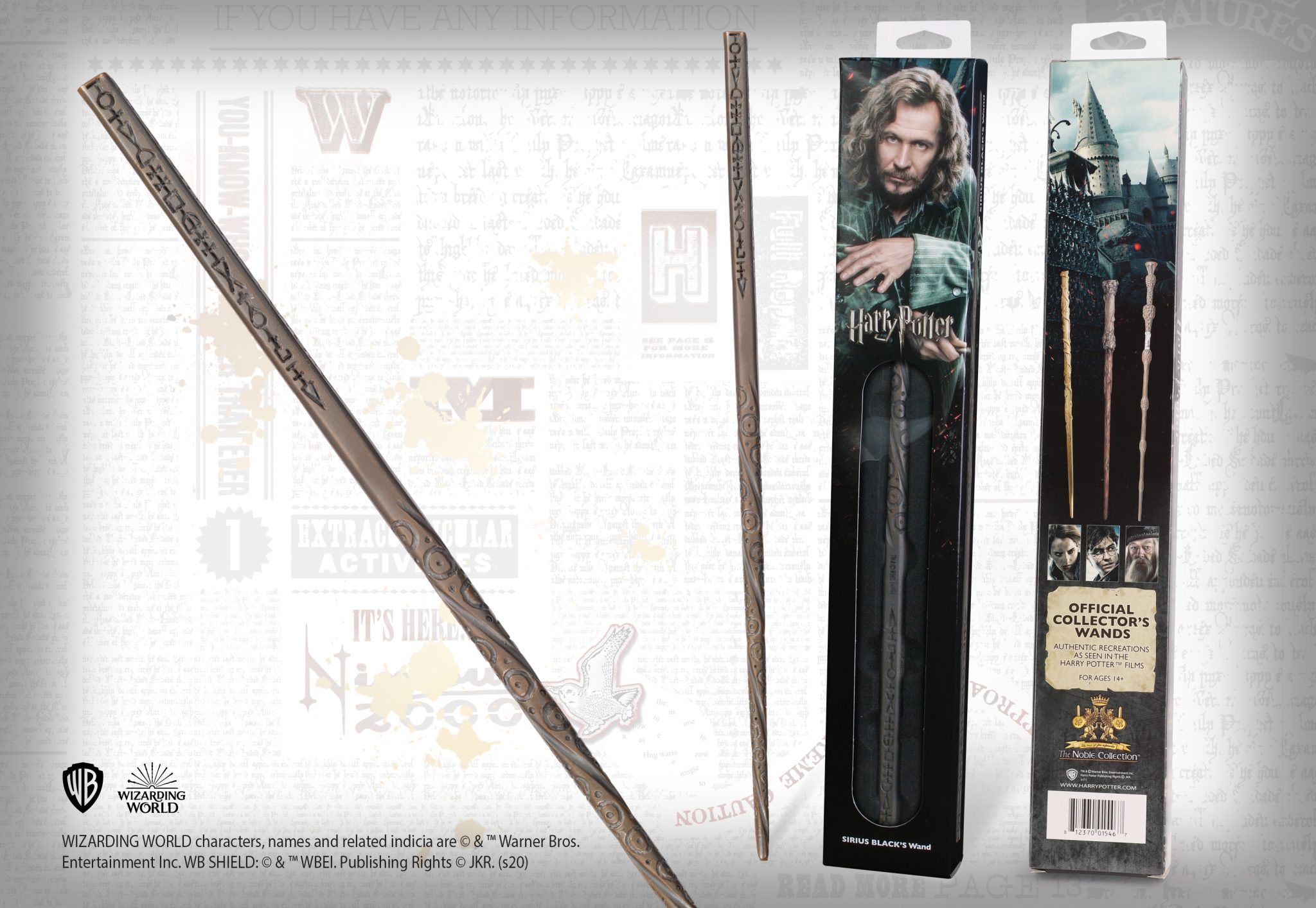 Магическа пръчка The Noble Collection Movies: Harry Potter - Sirius Black, 38 cm